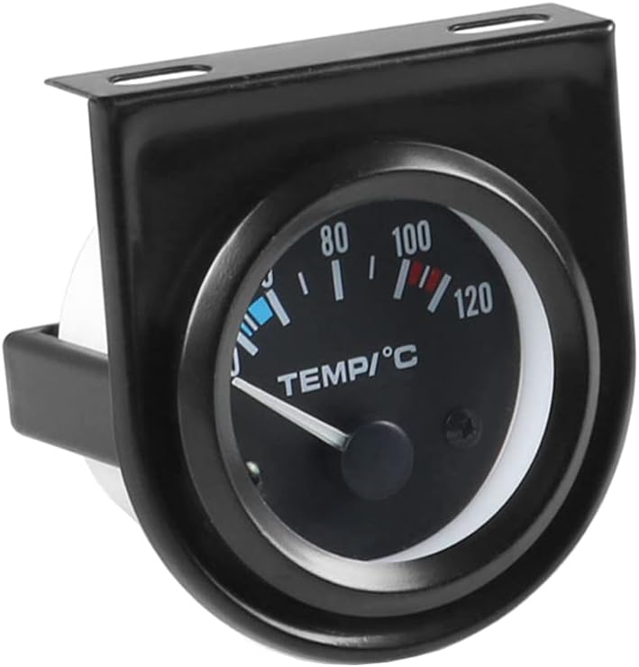 E Support Universal Car 2" 52mm Pointer Water Temp Temperautre Gauge Meter Celsius White LED Light Indicator Display Electrical - Image 2